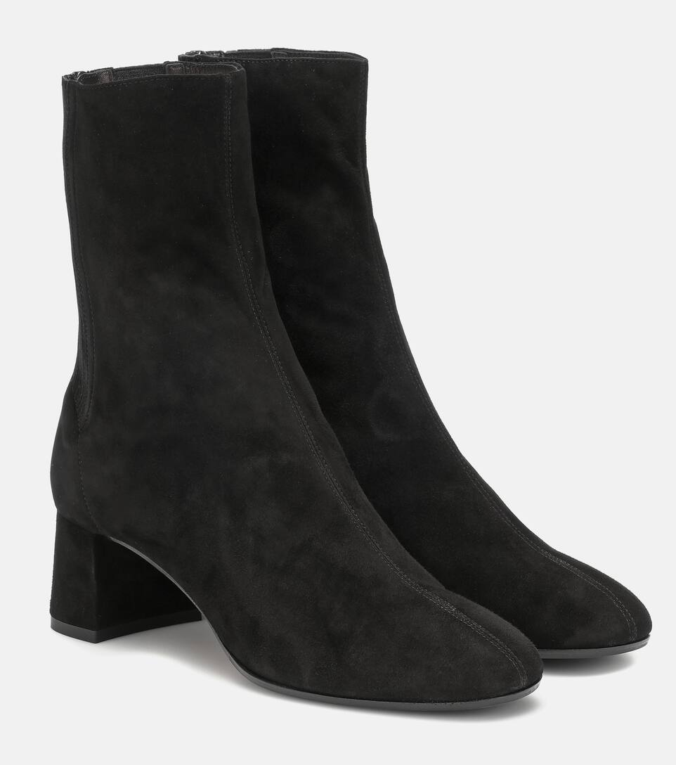 Aquazzura Saint Honore 50mm Stretch Ankle Boots In Black Modesens