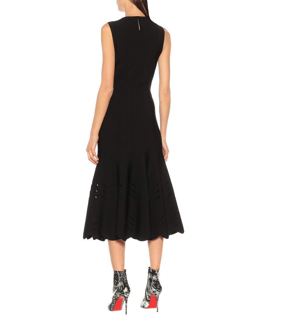 Mcqueen Robe Midi Maille En Alexander Ajourée nmyNw0v8O
