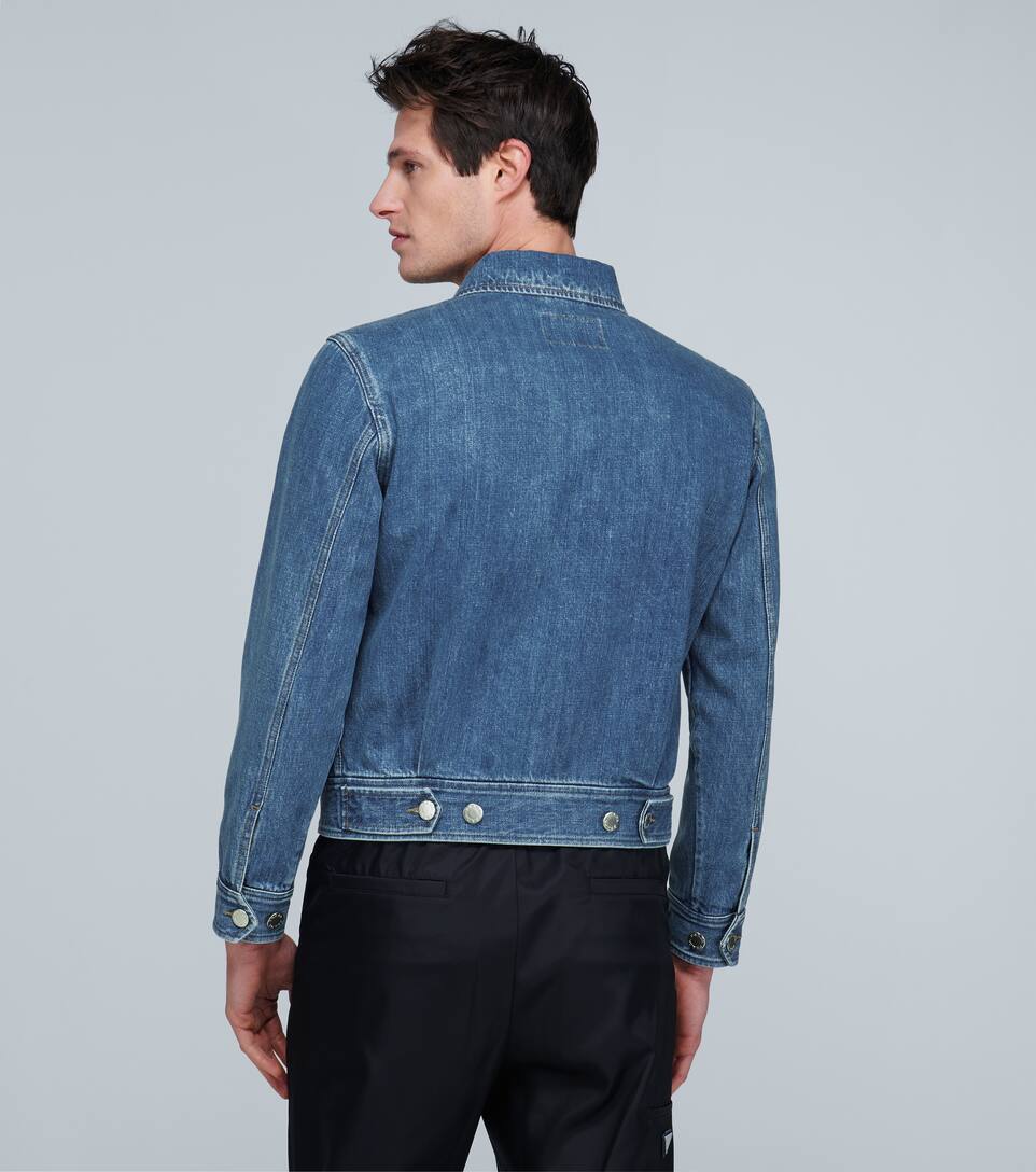 zip denim shirt