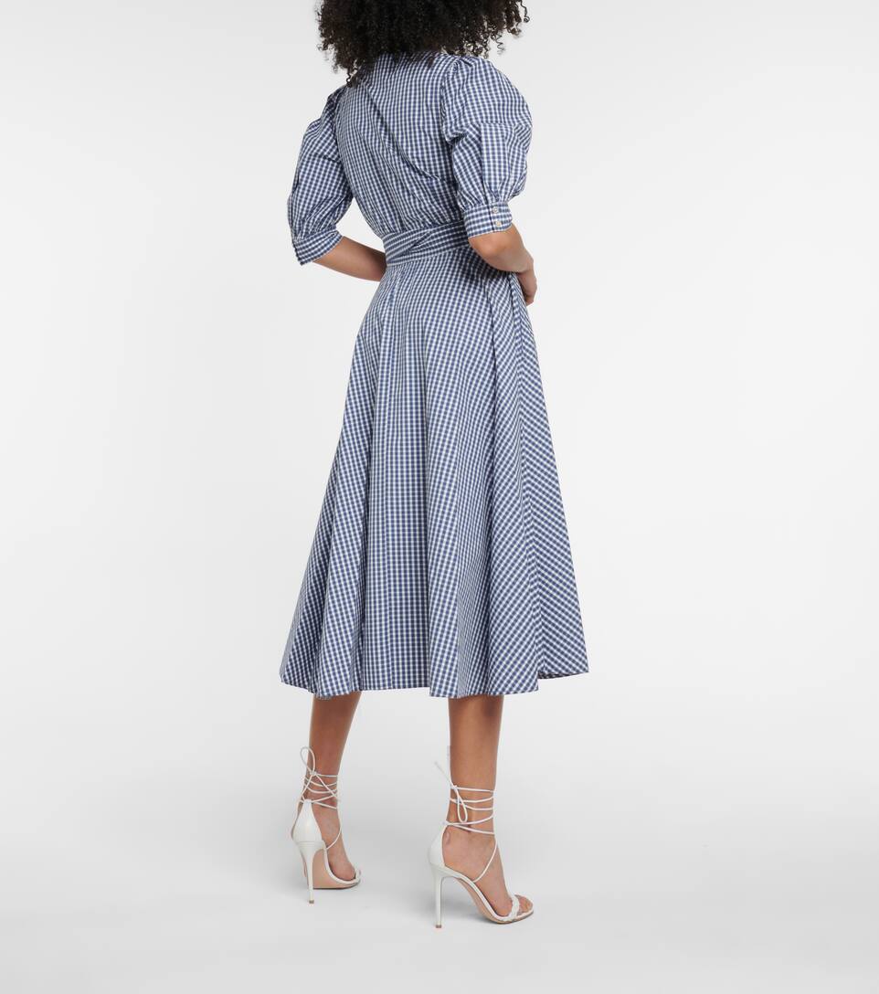 gingham wrap dress