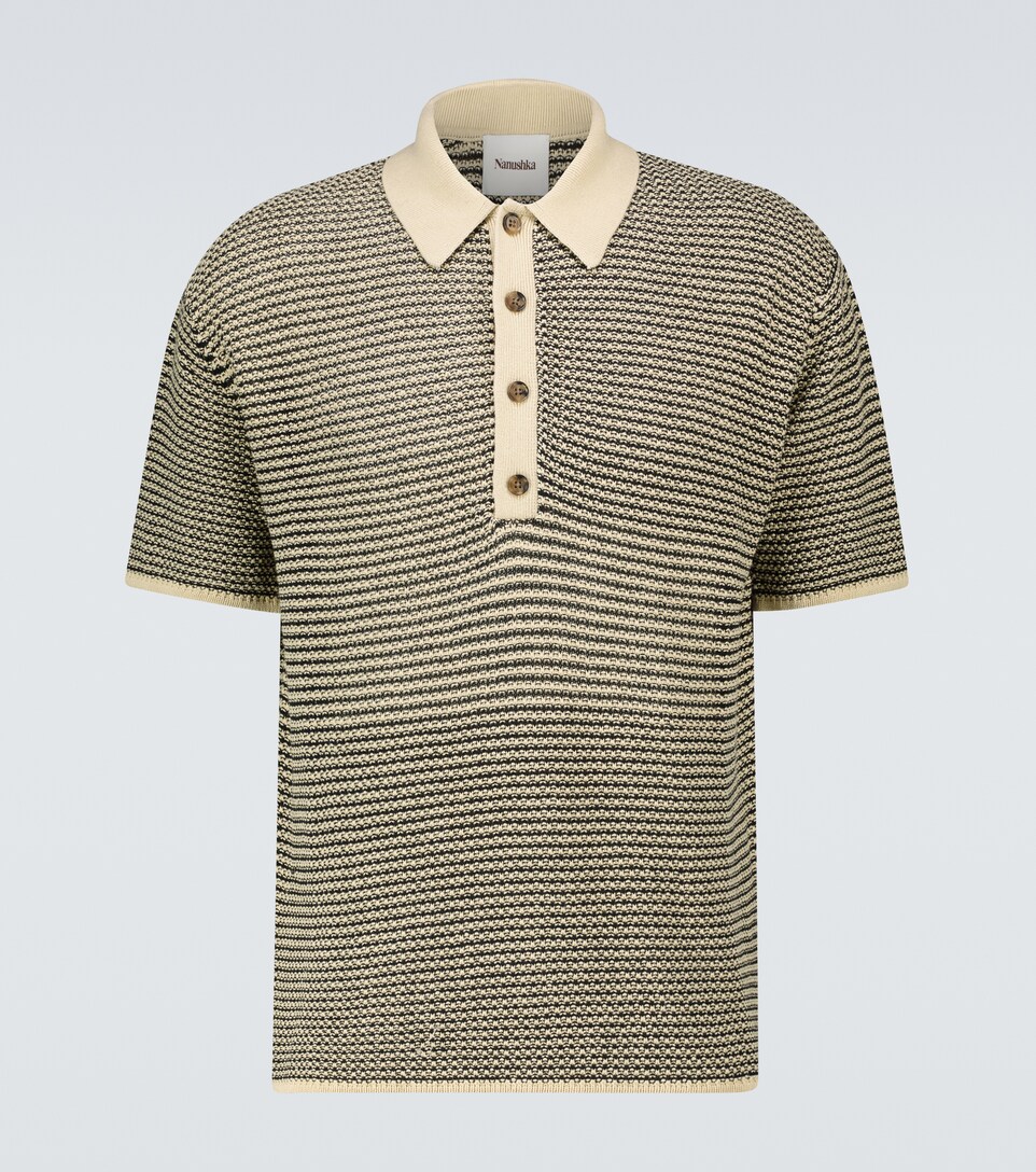 horizontal striped polo
