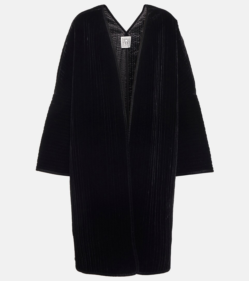 Oversized quilted velvet coat | Mytheresa