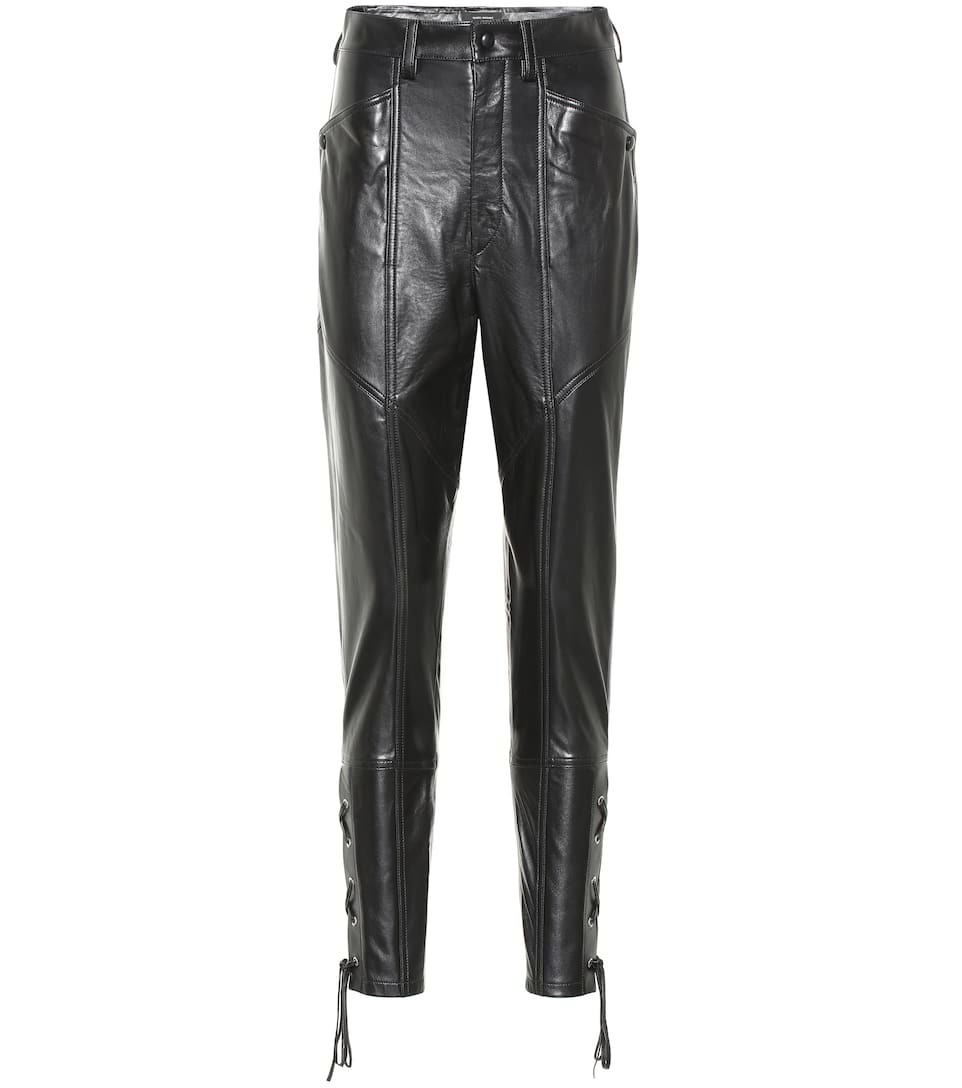 Marant Isabel En Cuir Pantalon Cadix gY6bf7yv