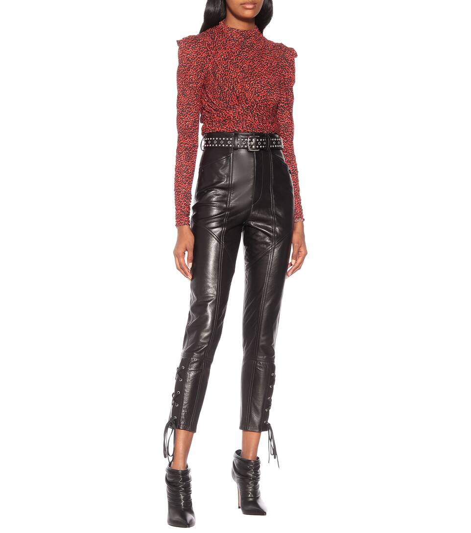 Marant Isabel En Cuir Pantalon Cadix gY6bf7yv