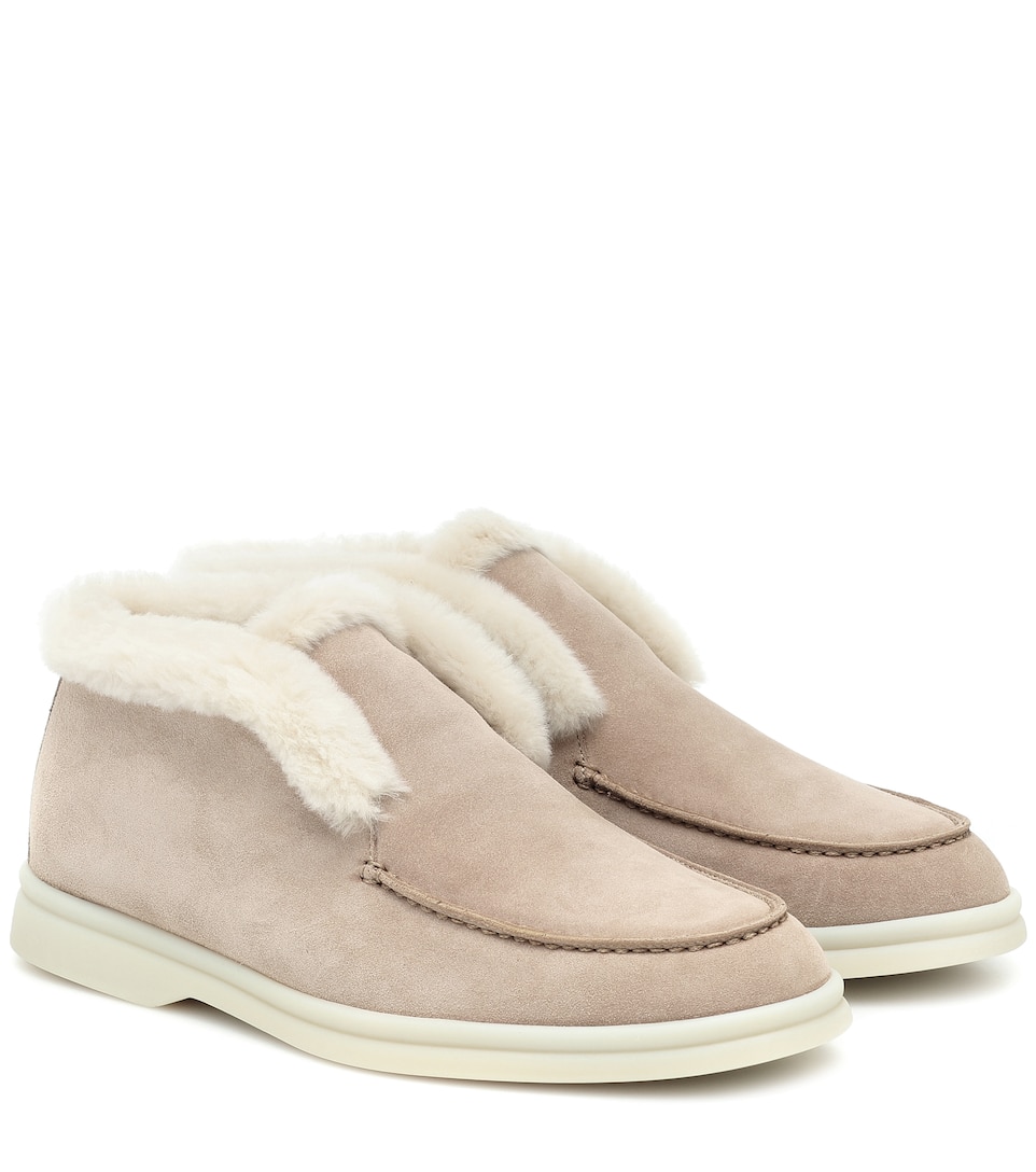 Loro piana suede ankle boots Clearance
