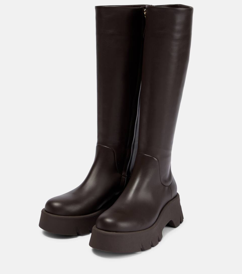 Gianvito Rossi Montey leather platform boots Mytheresa