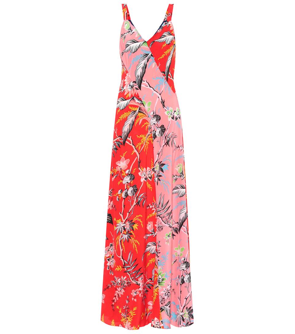 Dvf paneled maxi dress clearance