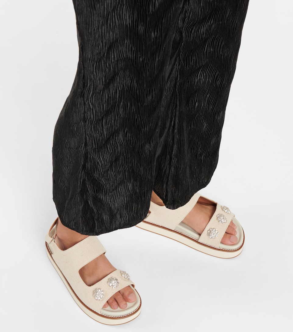 Ganni - Embellished flatform sandals | Mytheresa