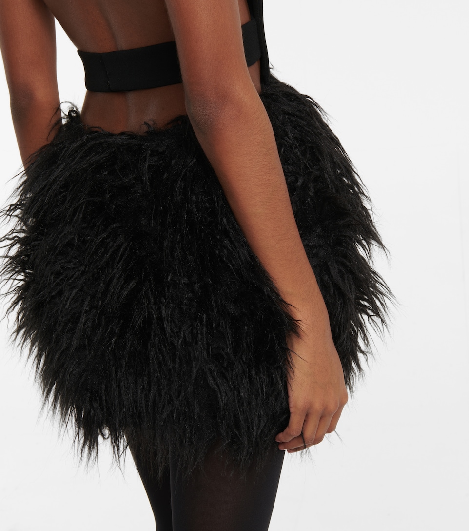 Saint Laurent - Halterneck faux fur 