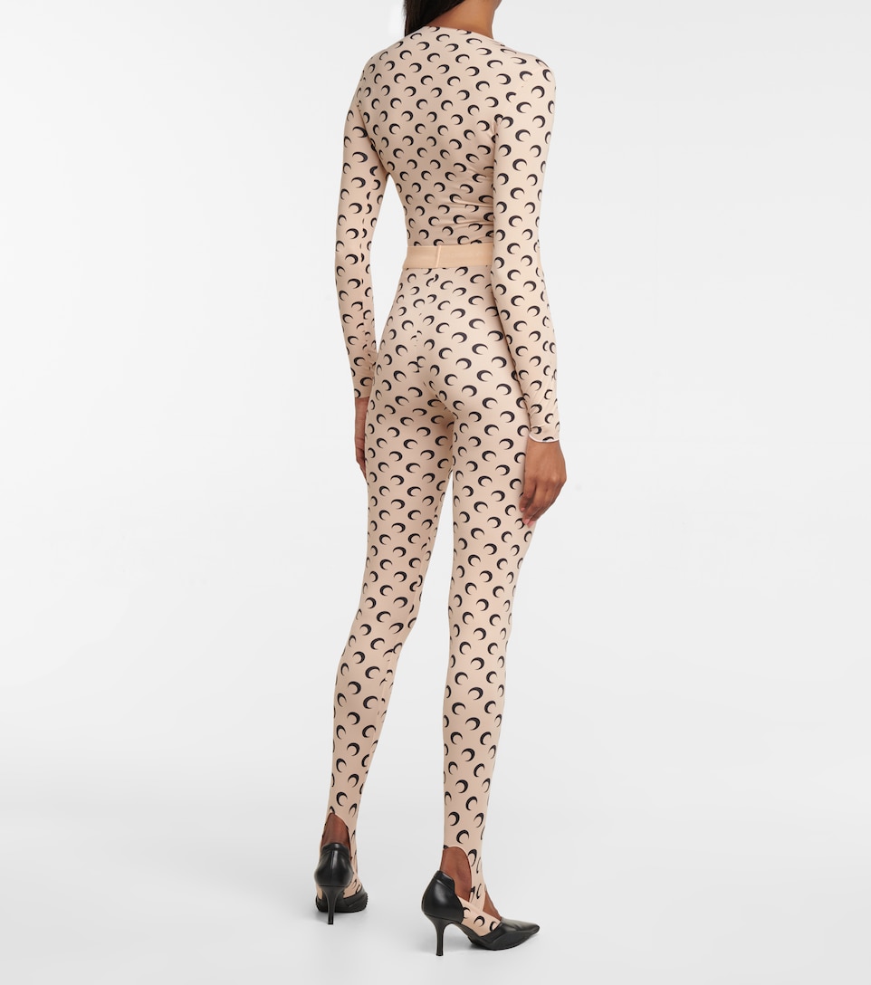 Marine Serre - Printed jersey leggings 