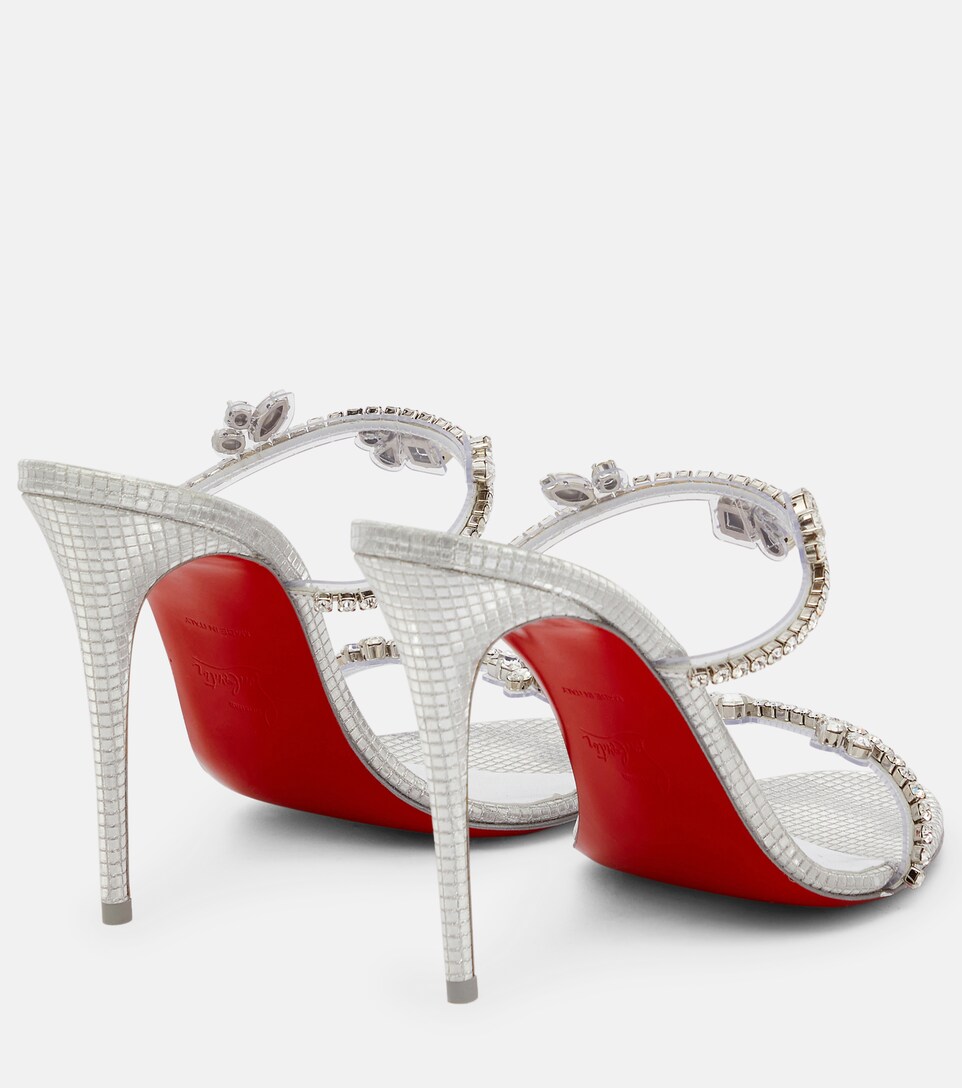 silver red bottom shoes