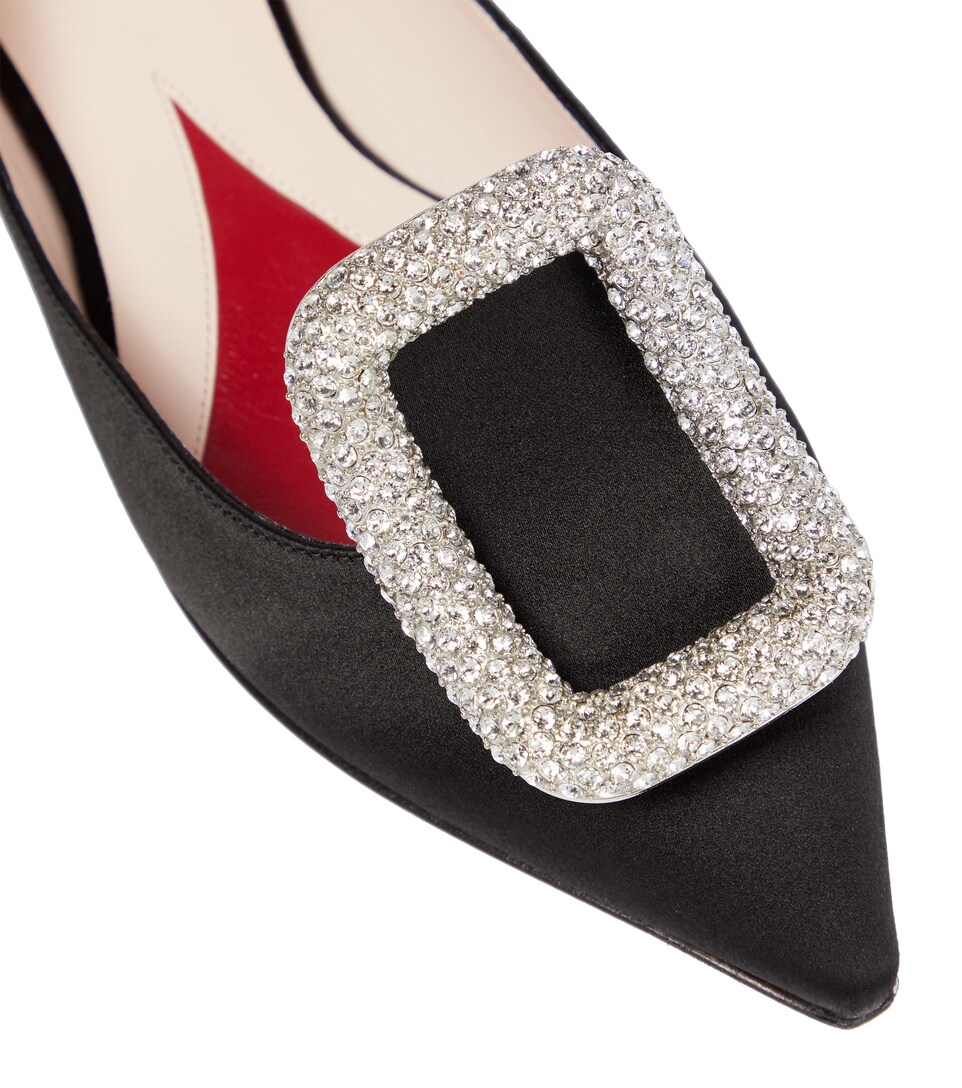 Roger Vivier Viv Choc Embellished Satin Ballet Flats Mytheresa