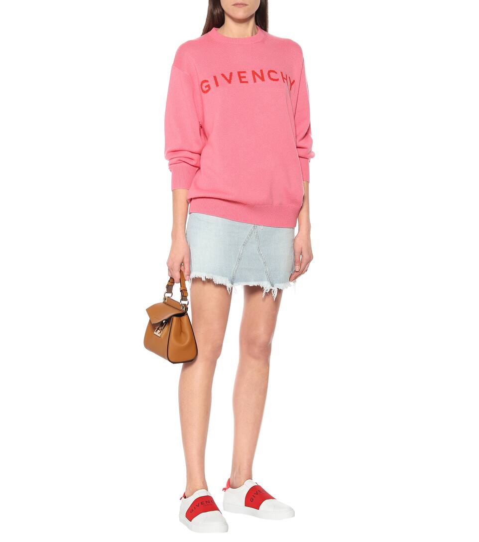 GIVENCHY URBAN STREET LEATHER SNEAKERS,P00432106