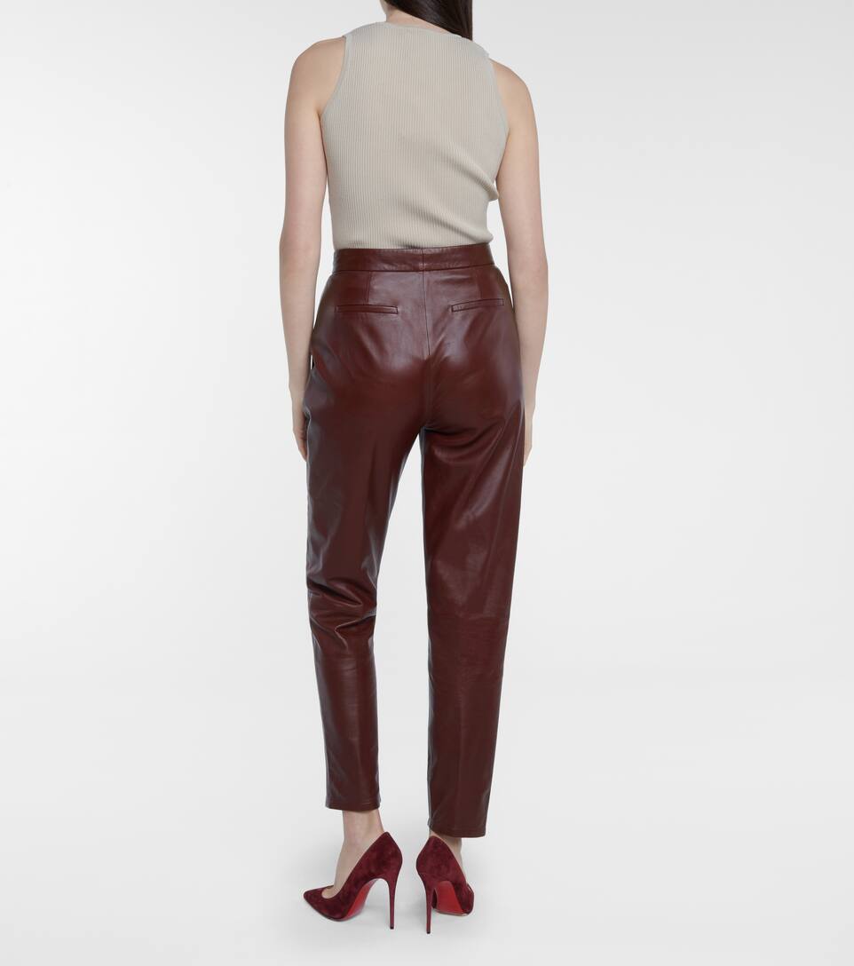 Pleated leather pants Clearance