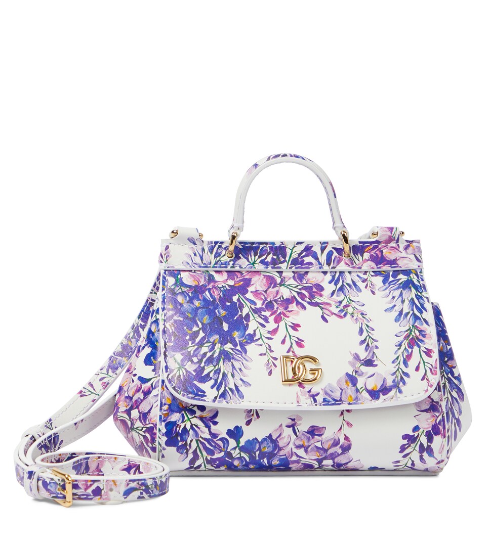 floral leather crossbody bag