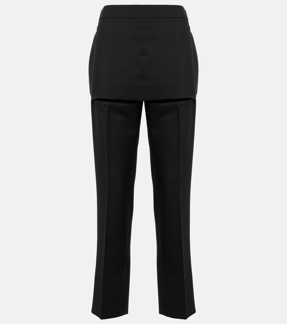 Givenchy - Cutout high-rise wool pants 