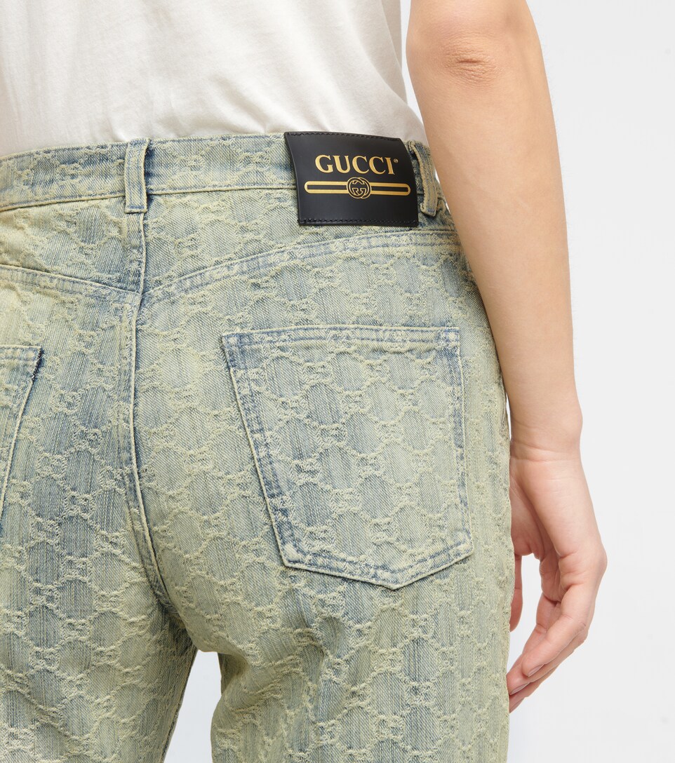 Gucci - GG jacquard high-rise straight 