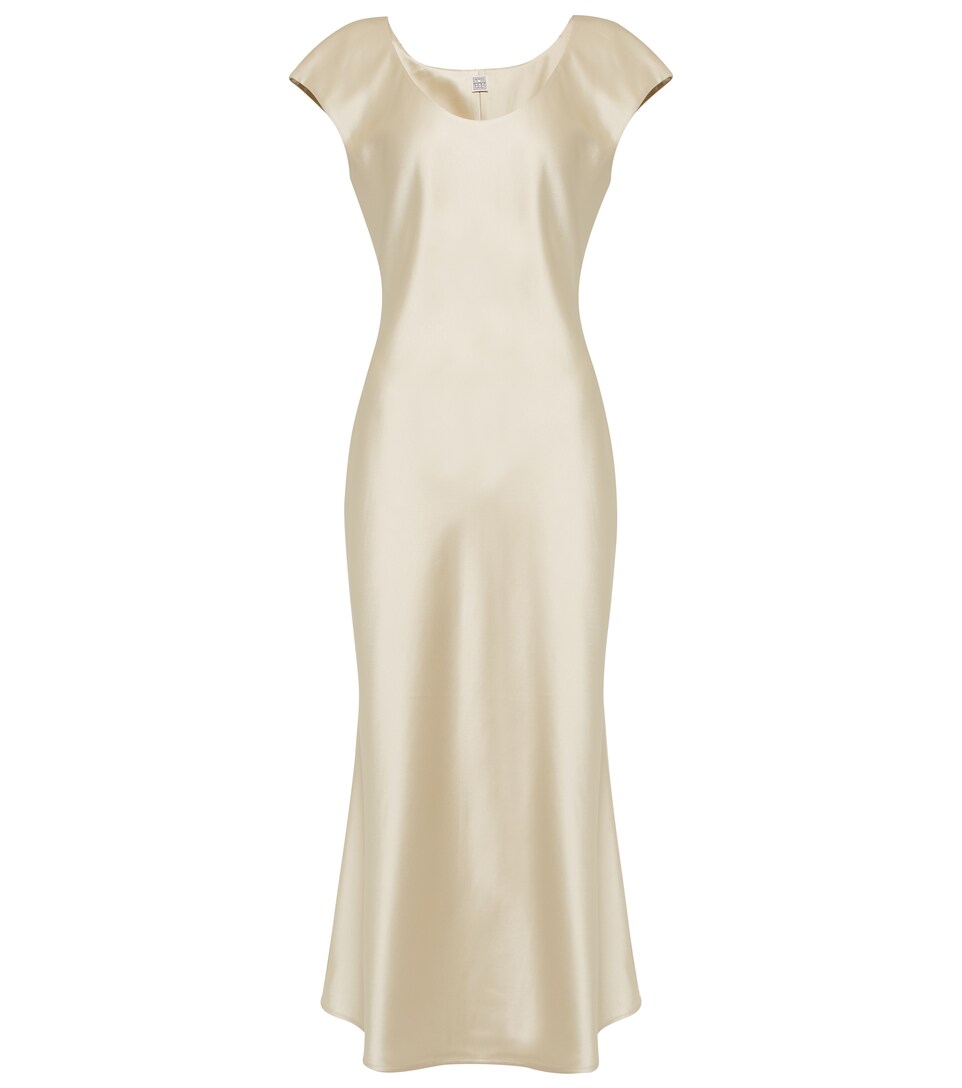 Bias-cut satin midi dress | Mytheresa