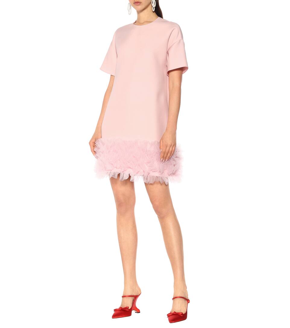 En LaineSoie Valentino Robe Et Brodée Tulle rshCxtdQ