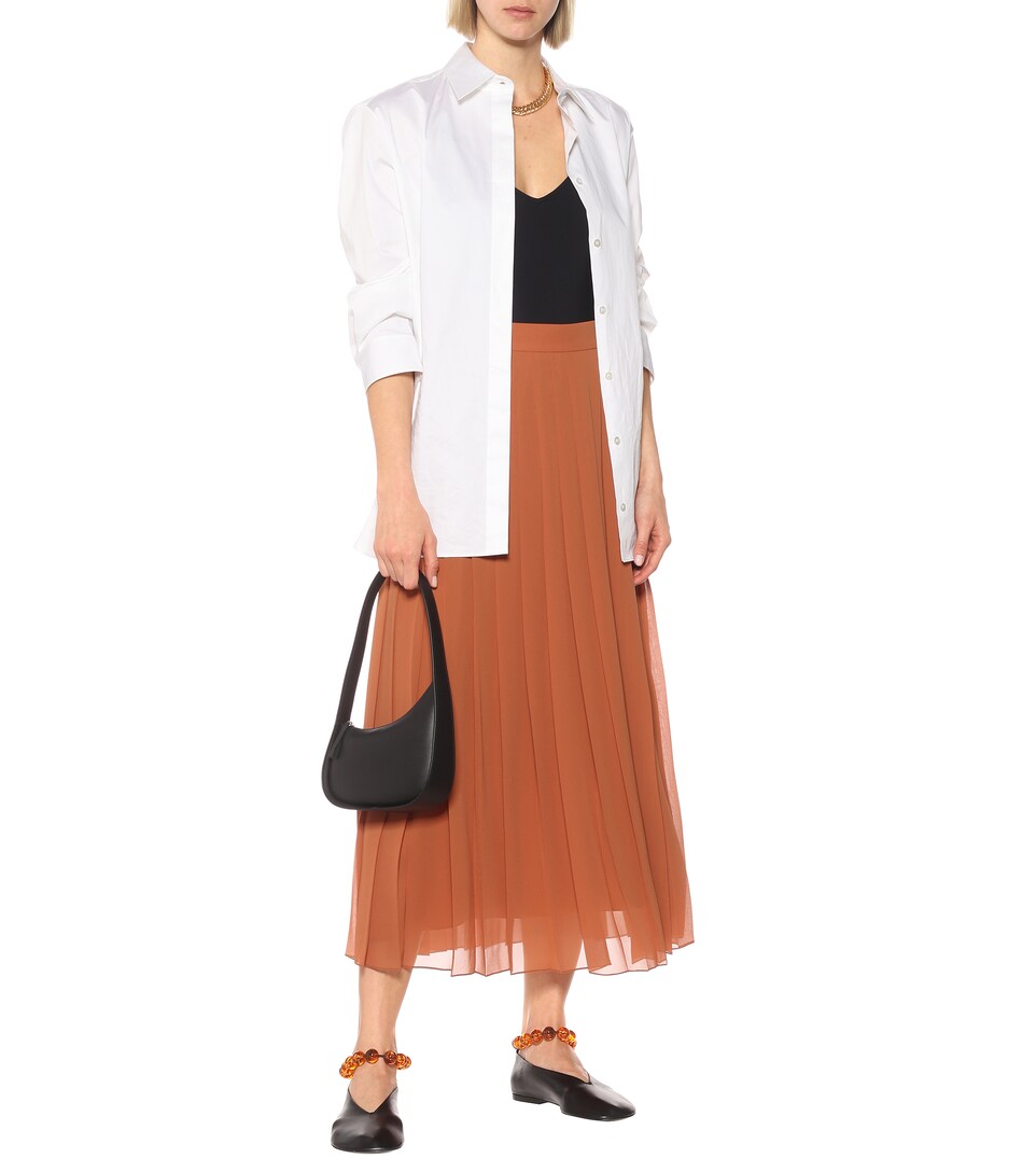 the row half moon leather shoulder bolsa