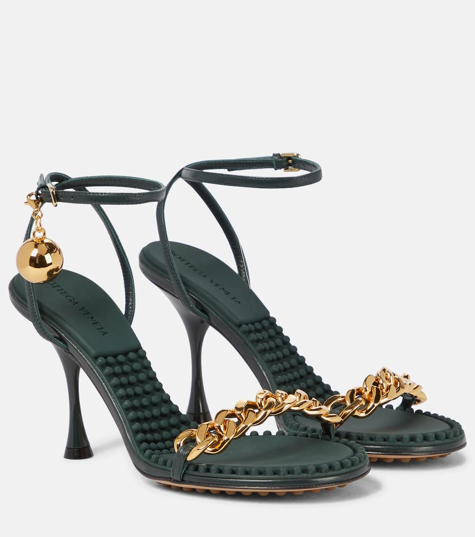 Bottega Veneta Dot Embellished Leather Sandals Mytheresa