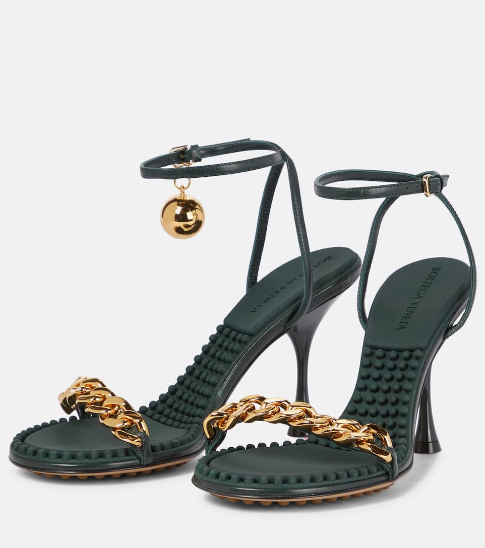 Bottega Veneta Dot Embellished Leather Sandals Mytheresa