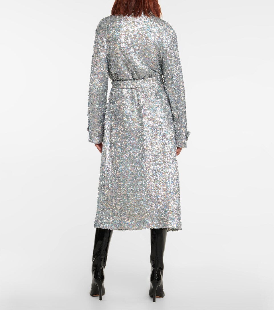 Dries Van Noten Tulle sequinembellished trench coat Mytheresa