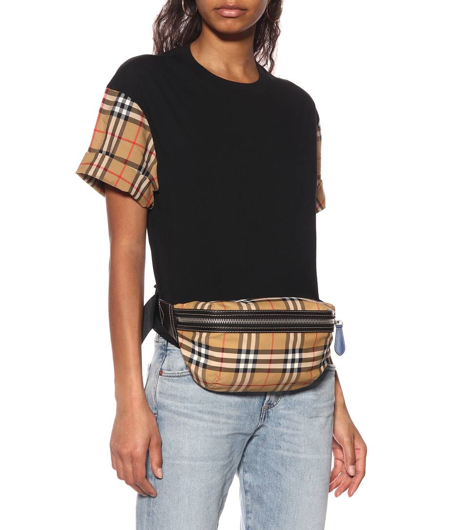 À Burberry En Carreaux Sonny Et Finitions Cuir Sac Ceinture 80wPknO