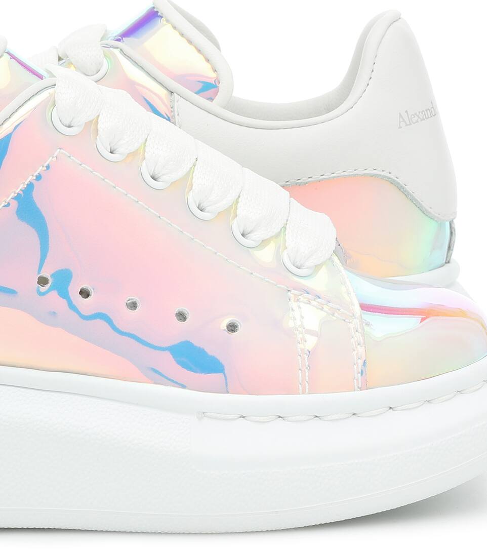 Alexander McQueen Kids Holographic leathertrimmed