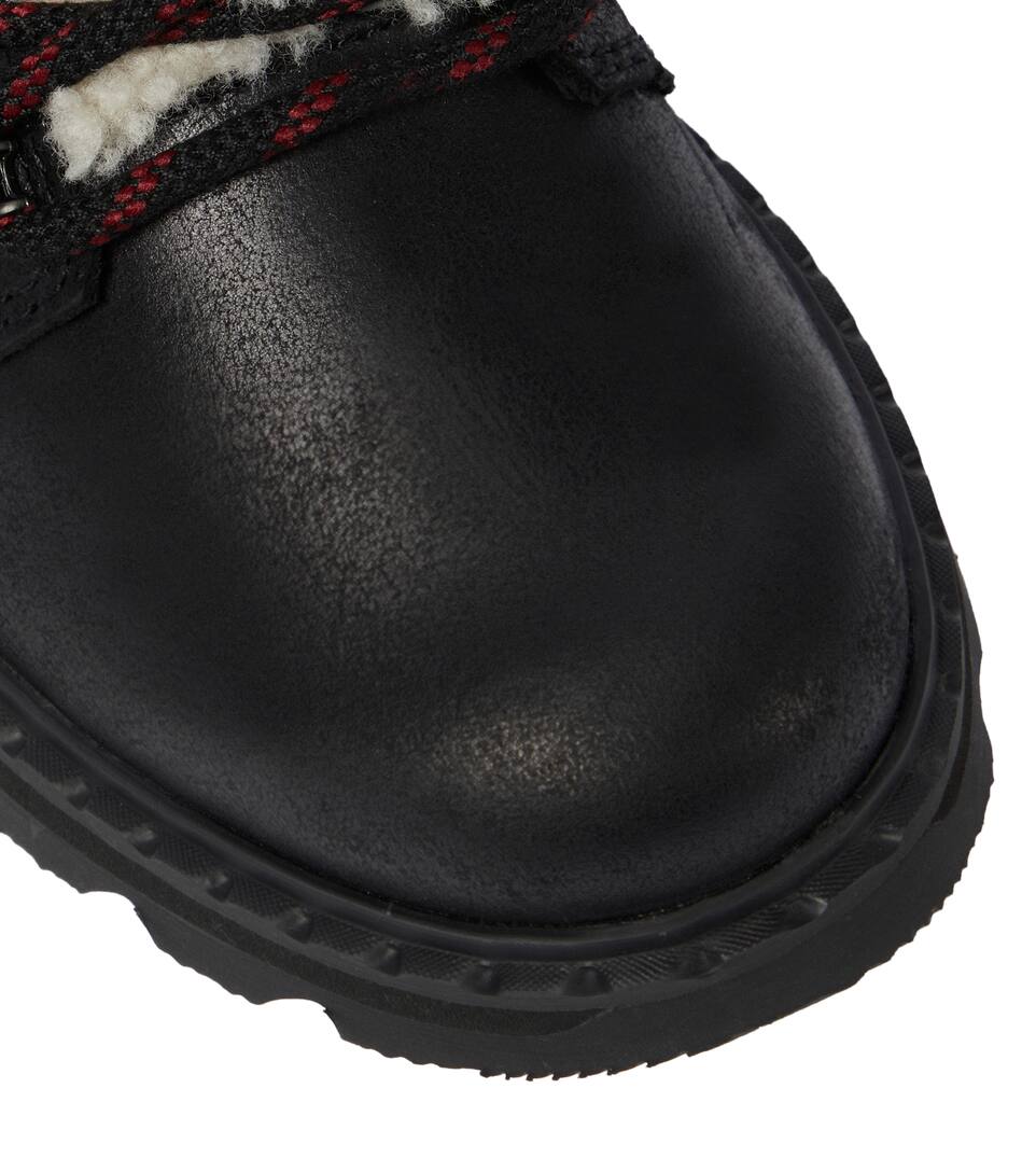 Sorel Lennox leather and shearling combat boots Mytheresa