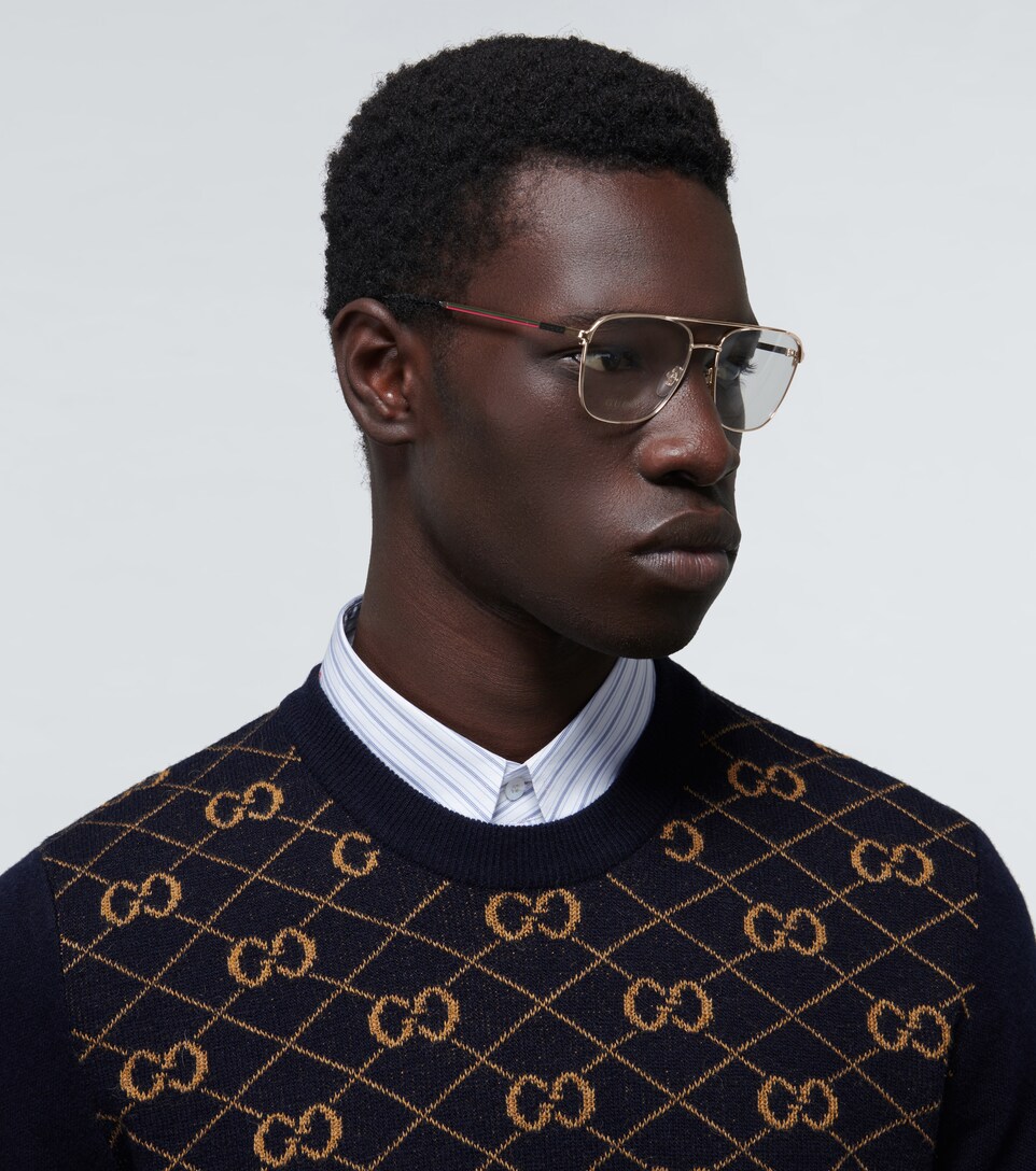 square shaped aviator sunglasses