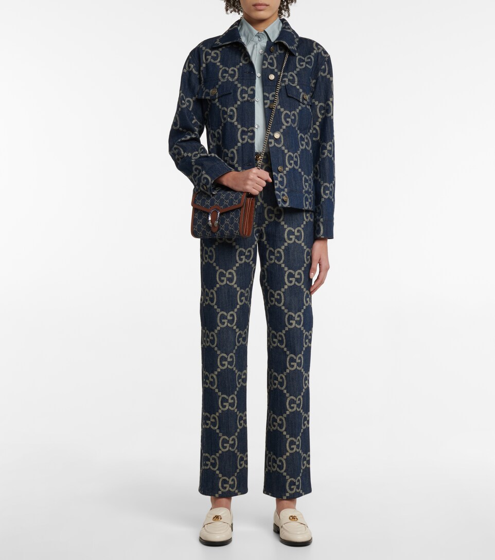 Gucci Dionysus GG Denim Wallet On Chain Mytheresa