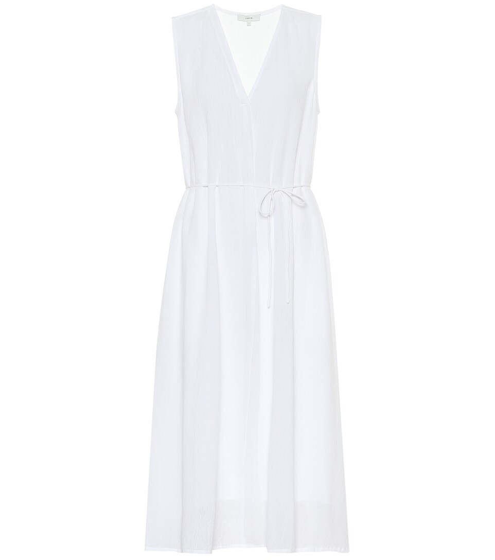 Vince Drawstring Cotton Midi Dress Mytheresa