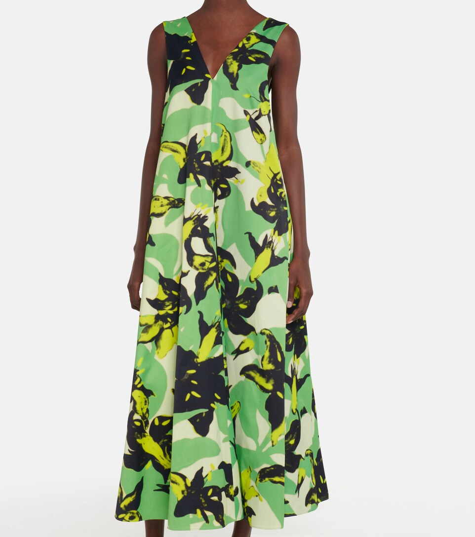 Dries Van Noten - Floral satin maxi 