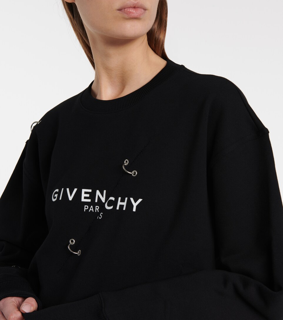 Embellished cotton jersey sweatshirt 