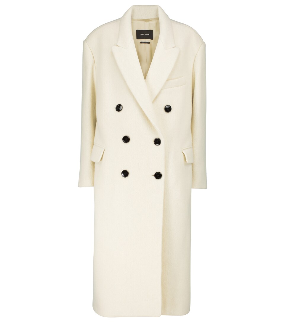 white wool coat