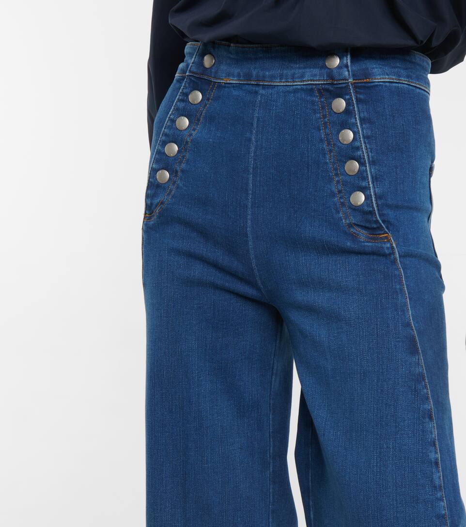 Frame Sailor Snap highrise wideleg jeans Mytheresa