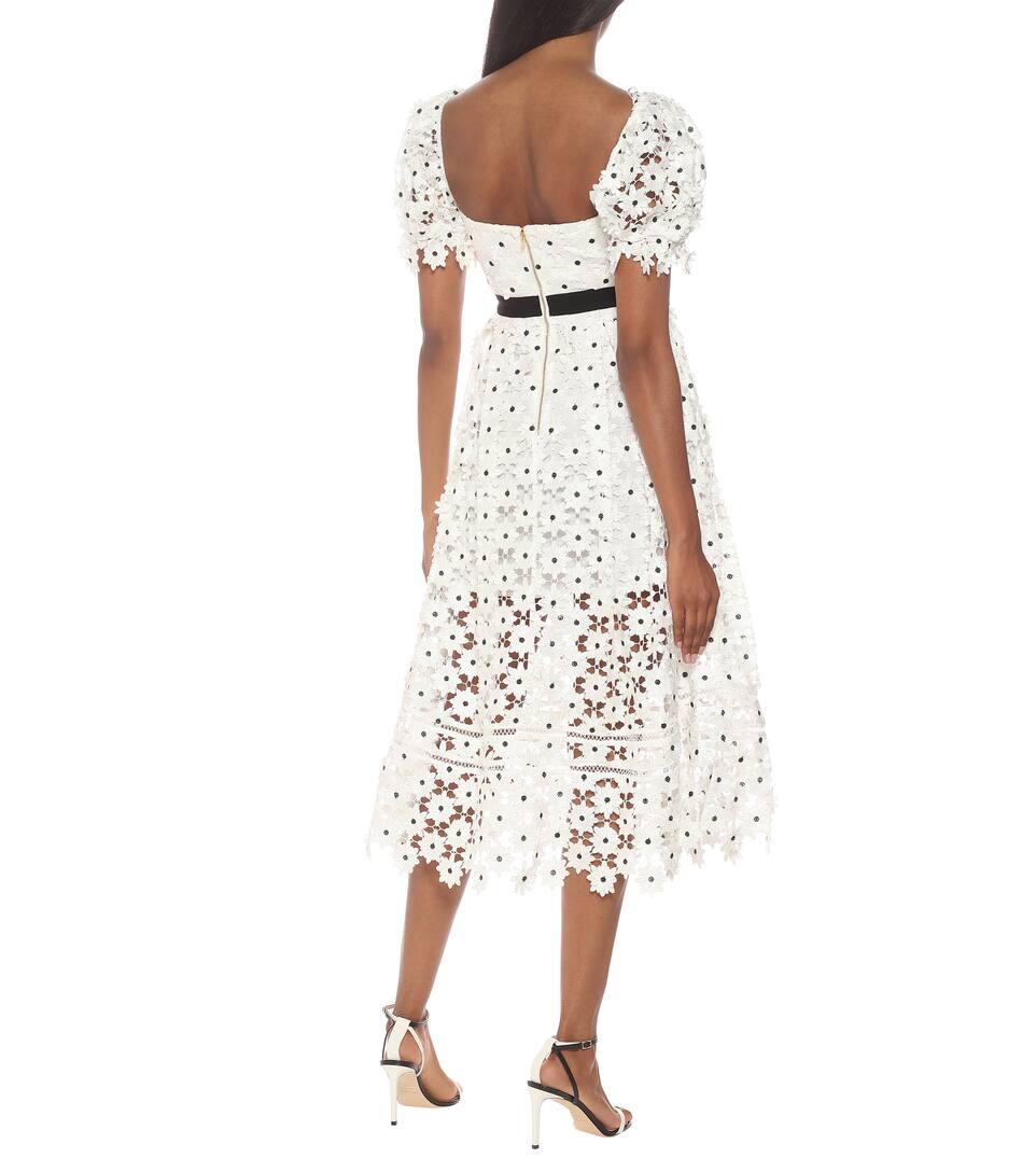 midi dress in daisy guipure
