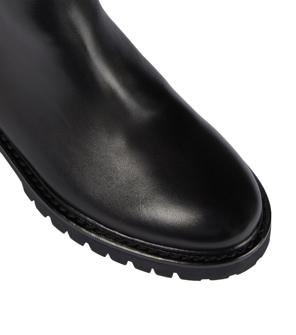 real leather ankle booties