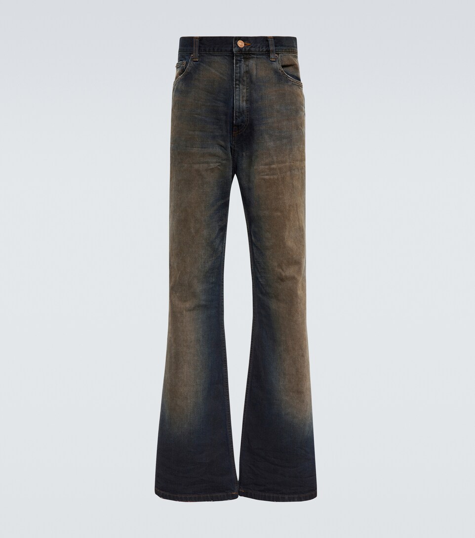 balenciaga flared denim