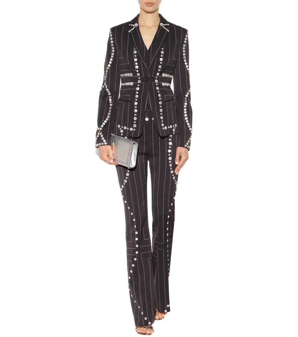 Edun Embellished pinstriped blazer Mytheresa