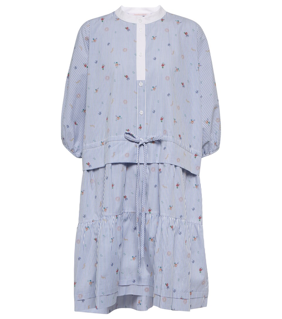 Printed cotton mini dress | Mytheresa