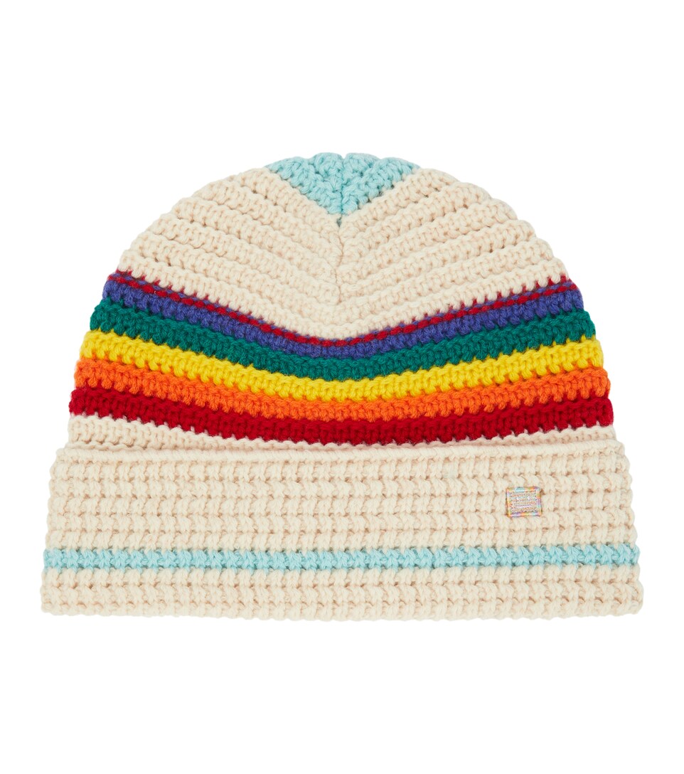 Acne Studios - Striped wool beanie 