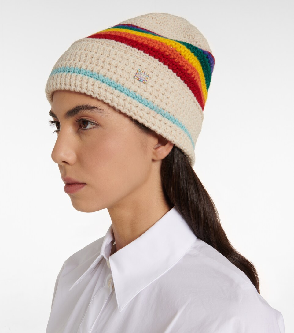 Acne Studios - Striped wool beanie 