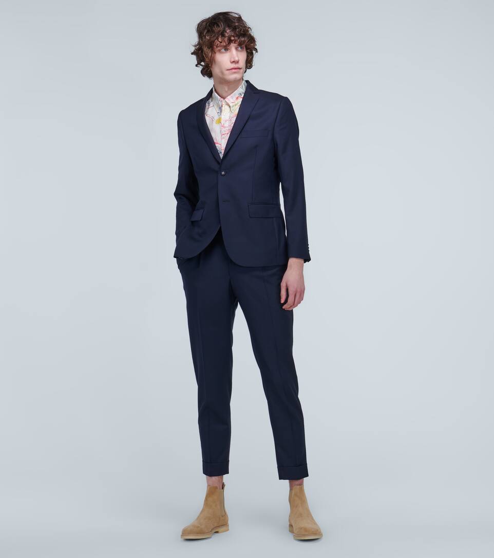 suede chelsea boots suit