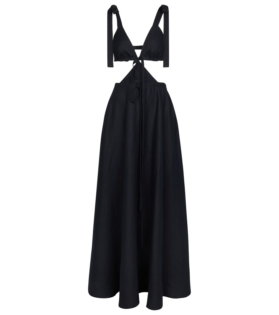 Christopher Kane - Cutout linen maxi 