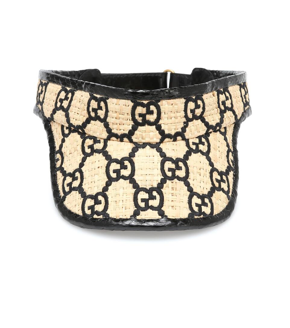 gucci raffia visor
