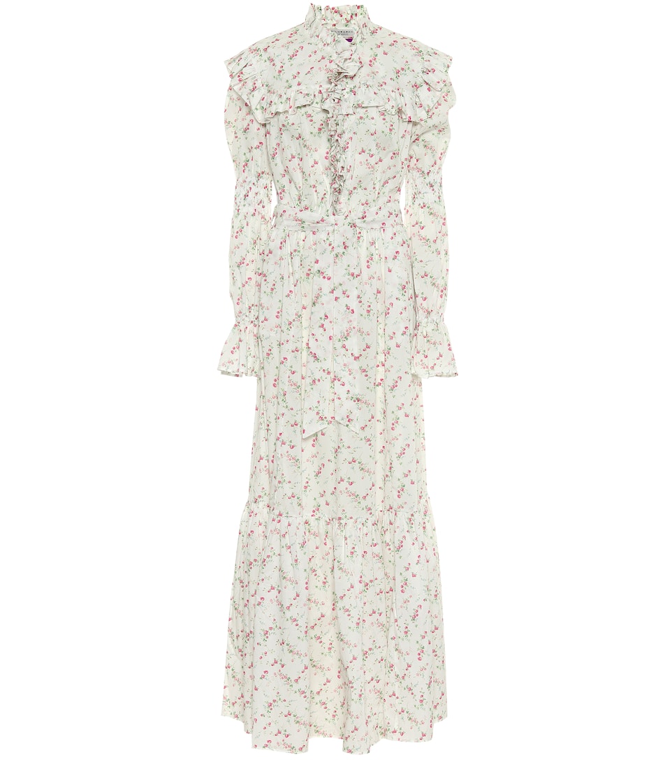 Floral Cotton Muslin Maxi Dress Philosophy Di Lorenzo Serafini