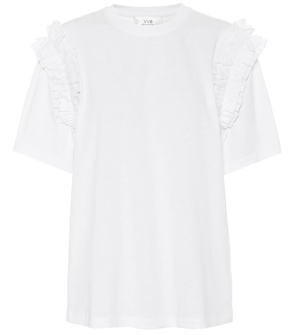 ruffle trim t shirt