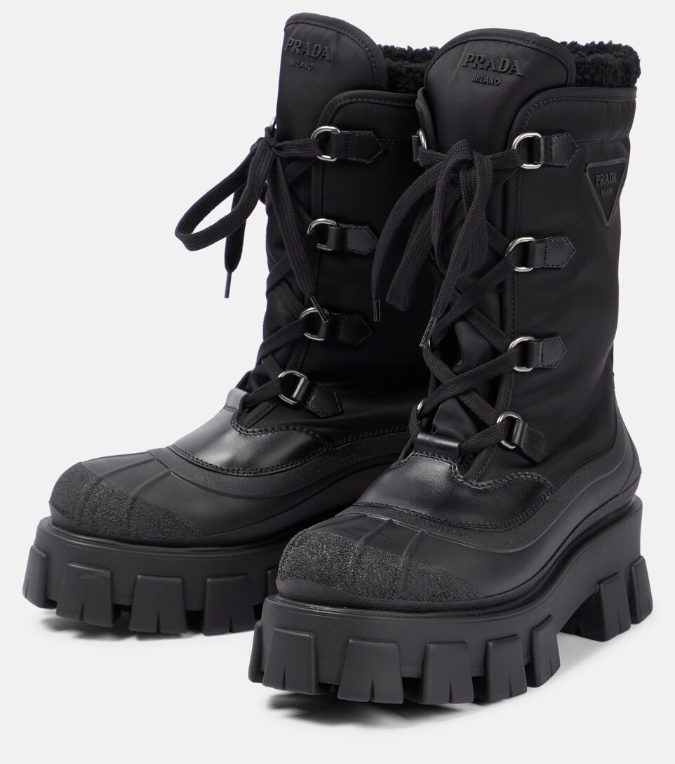 Prada - Anfibi Monolith in nylon | Mytheresa